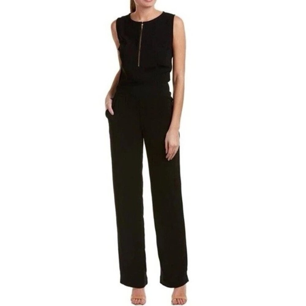 Cabi Grace Jumpsuit Womens Size 4 Pockets Minimalist Capsule Goth Work Travel